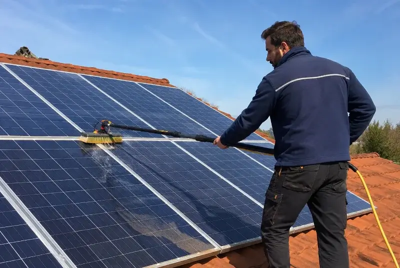 Nettoyage et entretien de panneaux solaires à Bouée